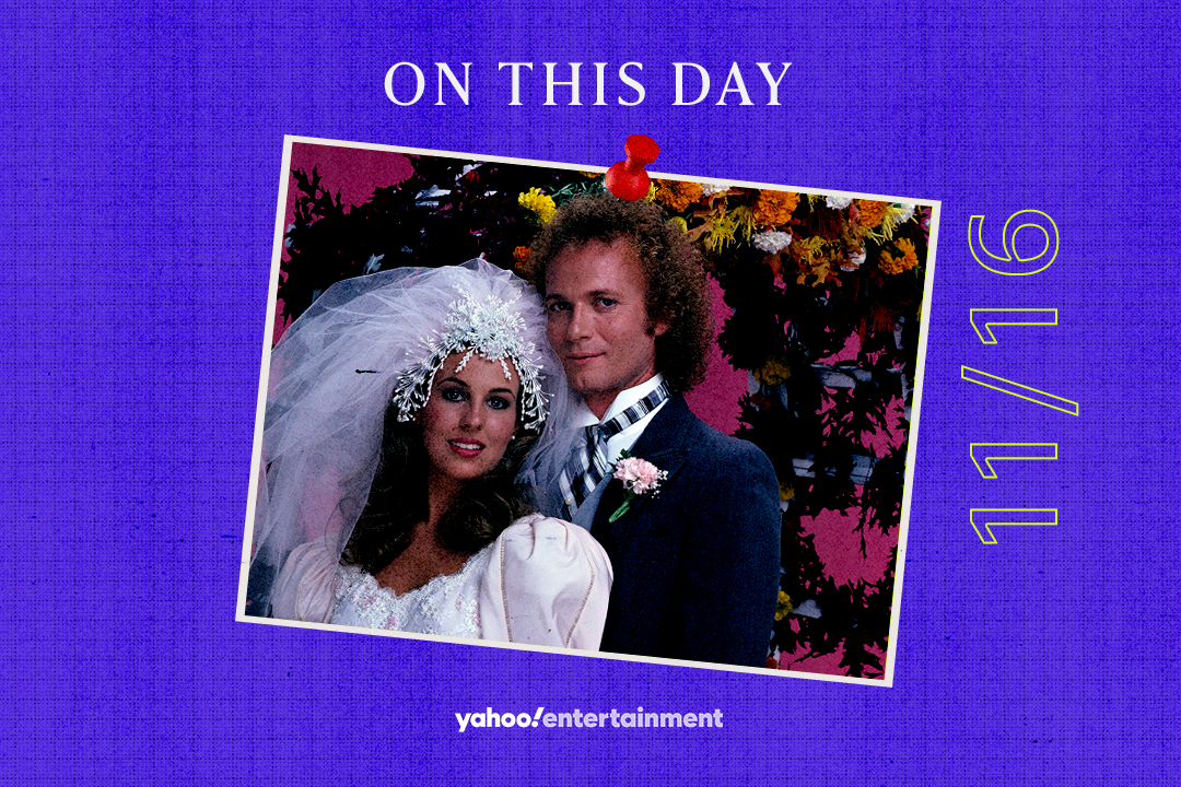 Luke (Anthony Geary) and Laura (Genie Francis) tied the knot on General Hospital over two episodes, beginning on Nov. 16, 1981. It remains soap's most-watched event, and included a cameo by Elizabeth Taylor. 