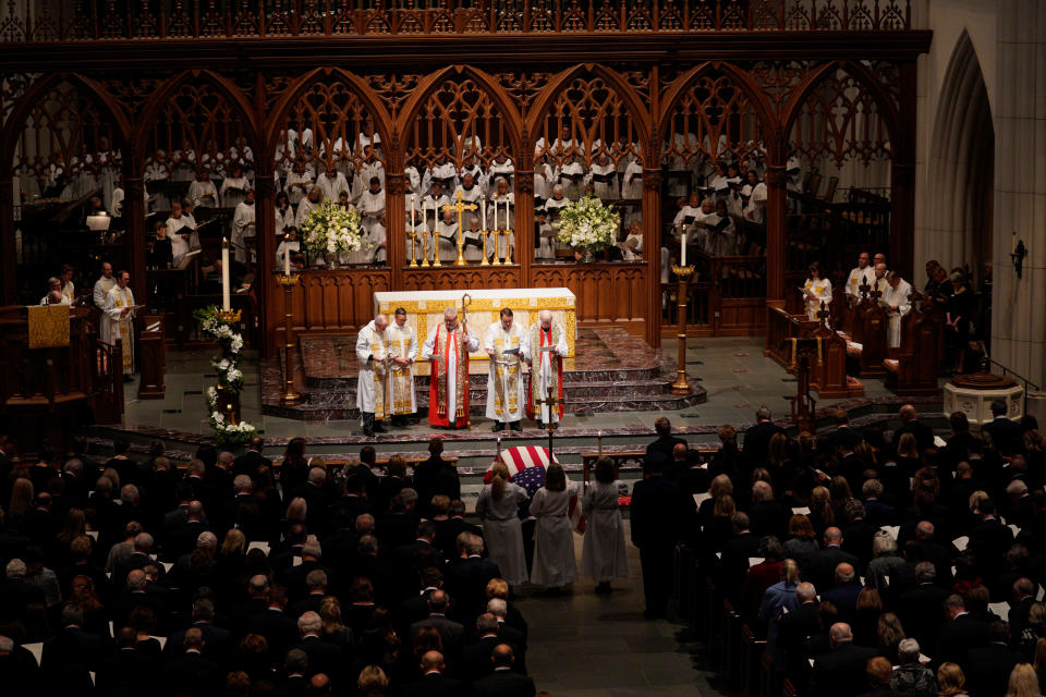 The funeral service for former U.S. President George H.W. Bush at the St. Martins Episcopal Church in Houston, Texas, Dec. 6, 2018. (Photo: Rick T. Wilking/Reuters)