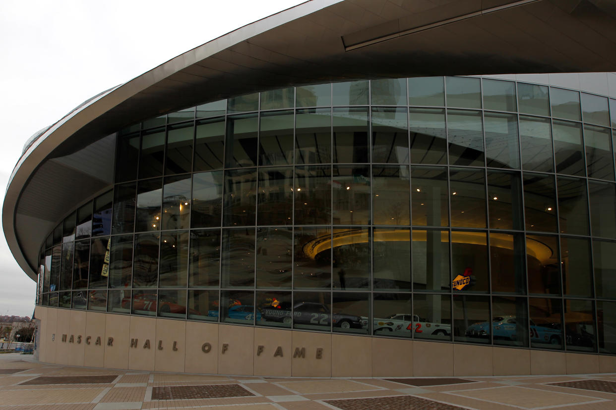 These windows were the cause of death for many birds on Tuesday night. (Photo by Streeter Lecka/Getty Images for NASCAR)