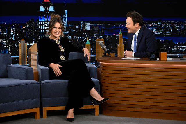 <p>Todd Owyoung/NBC via Getty Images</p> Mariska Hargitay appears on 'The Tonight Show Starring Jimmy Fallon.'