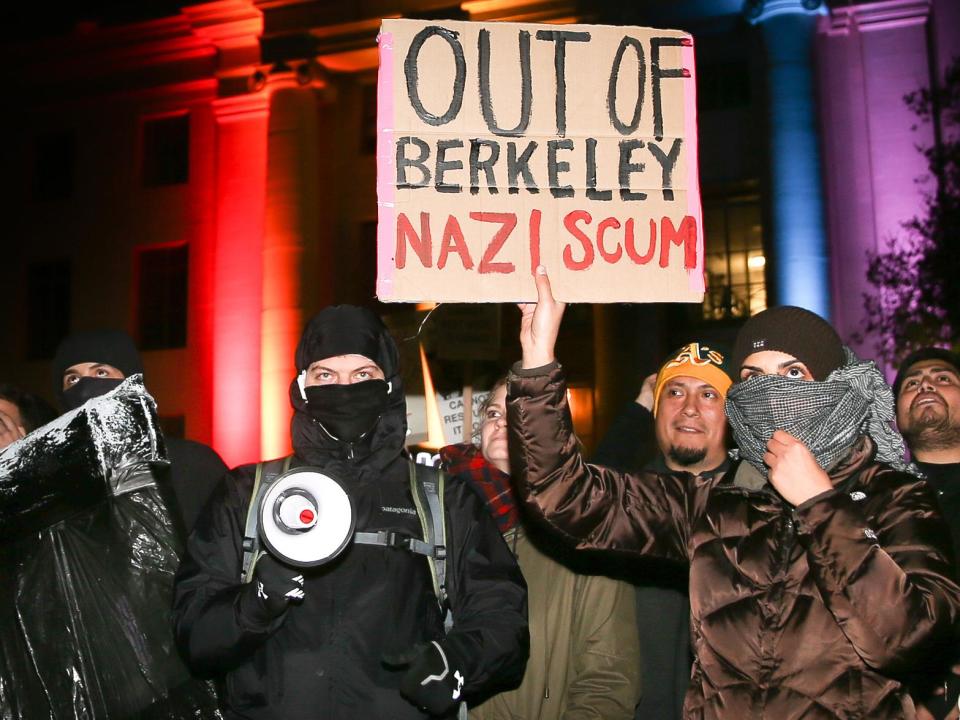 Students protest at UC Berkeley (Elijah Nouvelage/Getty)