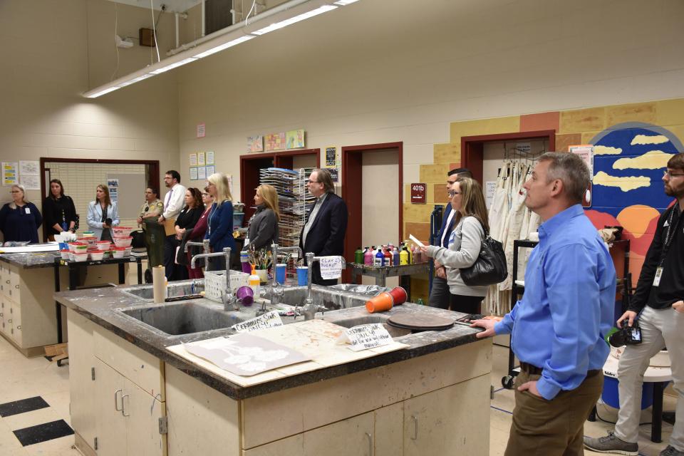 Williamson County Board of Education members and school district leaders hear from the public during a strategic planning meeting at Franklin High School in February.