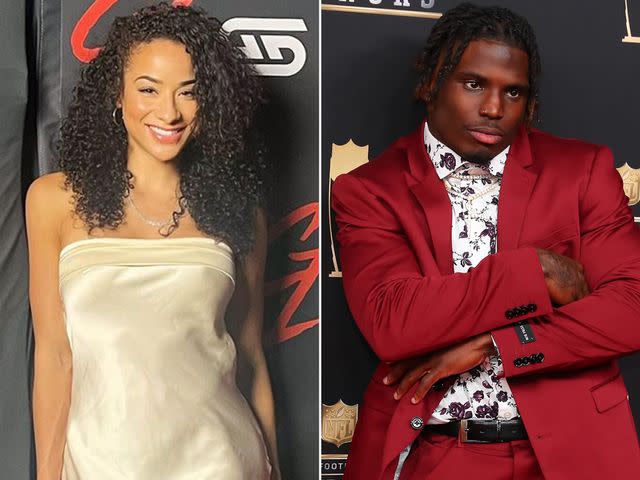 <p>Keeta Vaccaro Instagram ; Rich Graessle/Icon Sportswire/Getty</p> Keeta Vaccaro. ; Tyreek Hill at the NFL Honors on February 2, 2019.