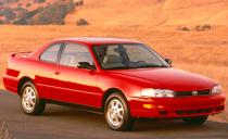 <p>In 1994, Toyota launched a two-door Camry coupe. With the same overall dimensions as the sedan (other than its 0.2-inch-shorter height), it used the same four-cylinder and V-6 engines and was intended as a sportier choice, especially in the racier SE V-6 trim level that was also offered for the sedan. The Camry also received a lighter aluminum-block V-6 with 188 horsepower and improved fuel economy.</p>