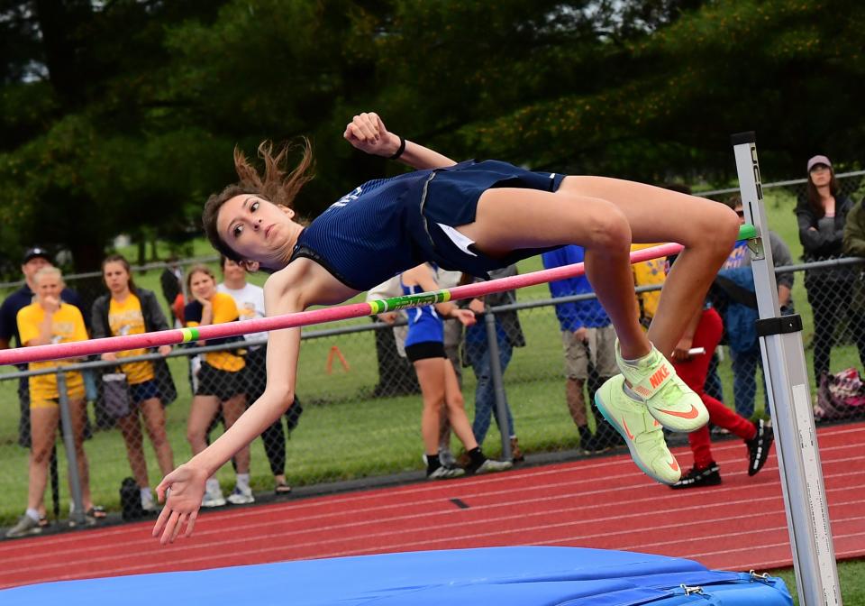 Wyoming's Penelope Webb already has a state high jump runner-up finish to her name. She could win the Division II title this year.