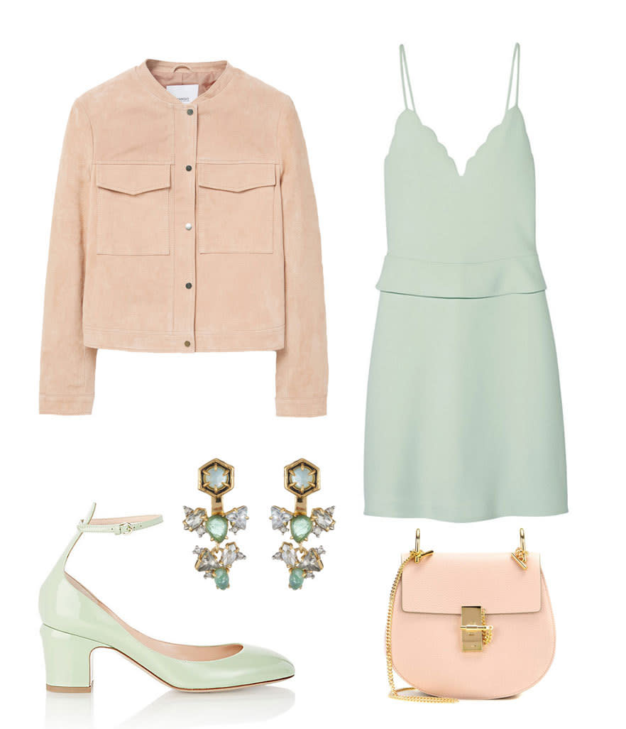 Blush pink and mint green - For date night