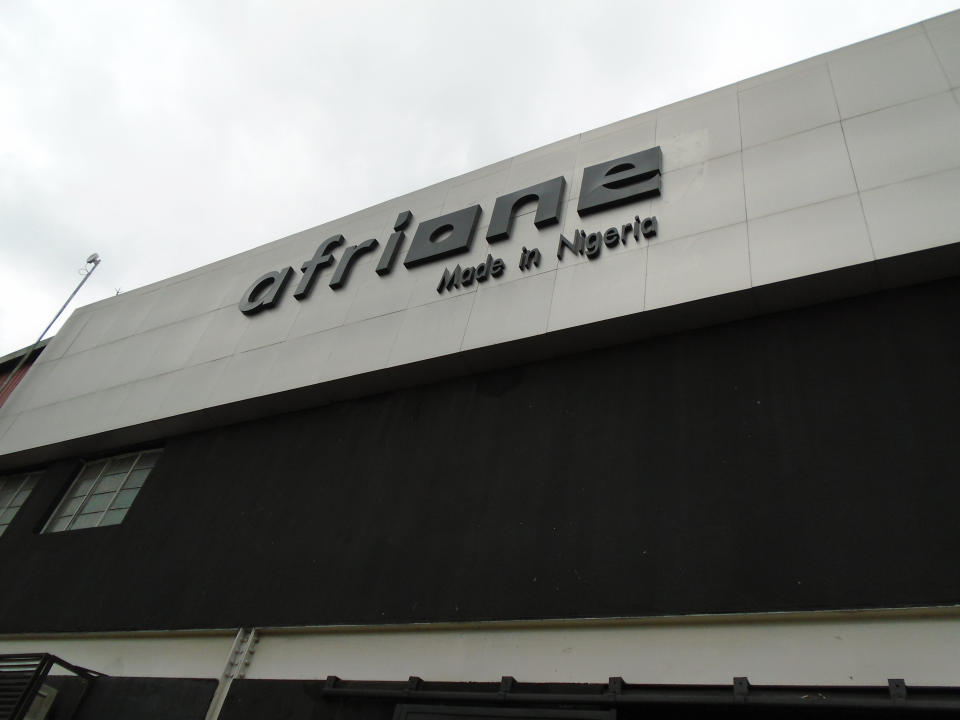 The exterior of AfriOne’s Lagos factory. (Photo: Armin Rosen for Yahoo News)