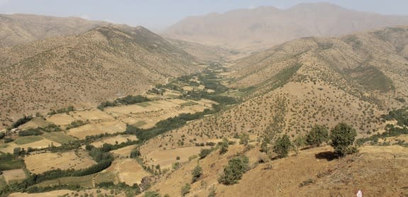 Life-size human statues and the remains of an ancient temple dating back some 2,500 years have been discovered in the Kurdistan region of northern Iraq. The region's hilly environment, shown here.