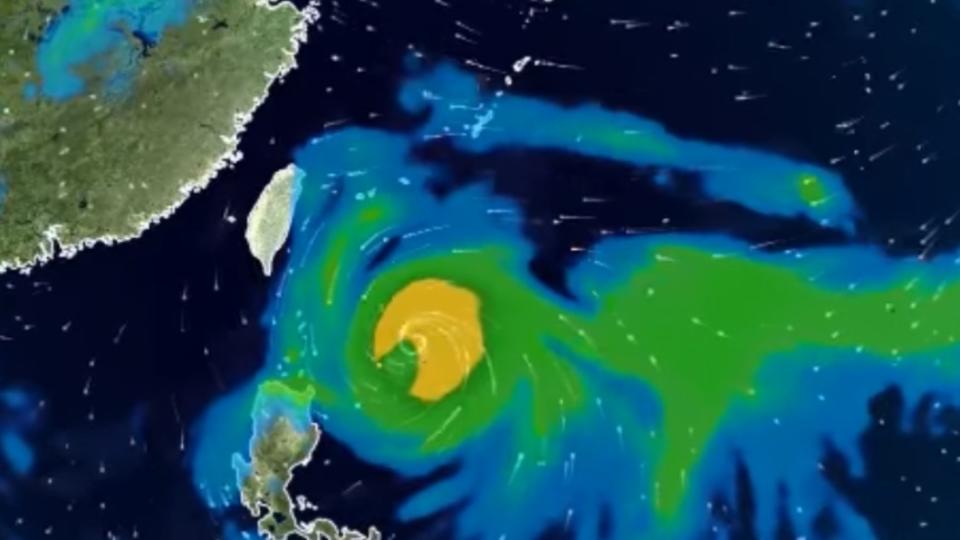 颱風舒力基在週四（4/22）最接近台灣。（圖／翻攝自彭啟明臉書）