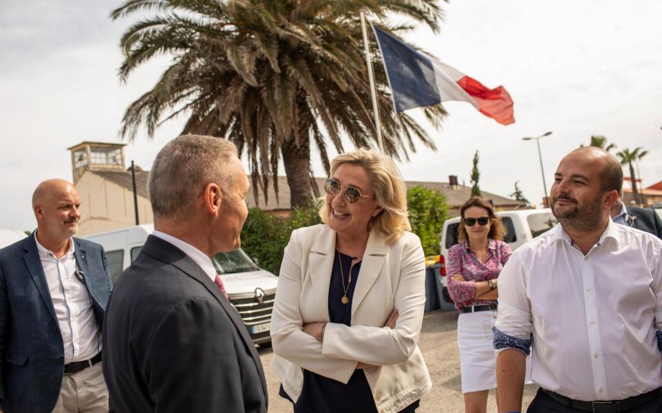 Marine Le Pen on the campaign trail in Provence. - France Keyser/MYOP 