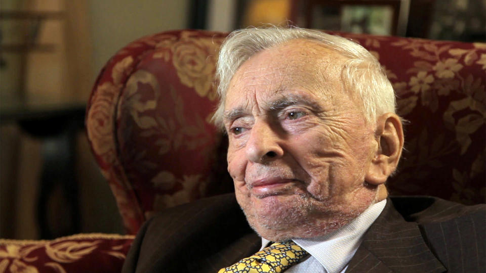 This film image released by the Tribeca film Festival shows Gore Vidal in "Gore Vidal: The United States of Amnesia" a film that will be shown at the Tribeca Film Festival running April 17 through April 28, 2013 in New York. (AP Photo/Tribeca Film Festival)