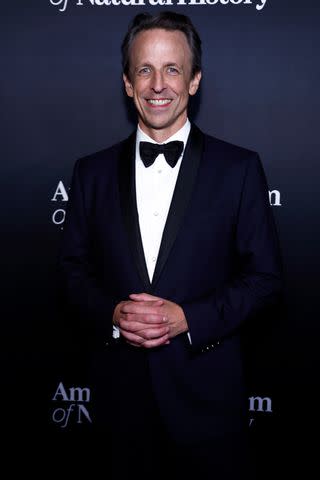 <p>John Lamparski/WireImage</p> Seth Meyers attends the American Museum of Natural History Gala in 2023.