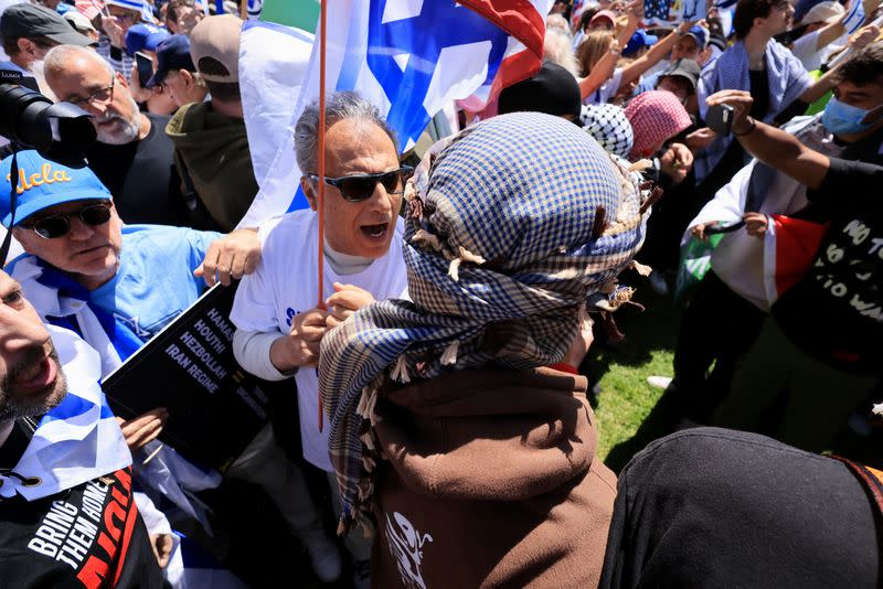 Protests amid ongoing conflict between Israel and Hamas, at the UCLA in Los Angeles