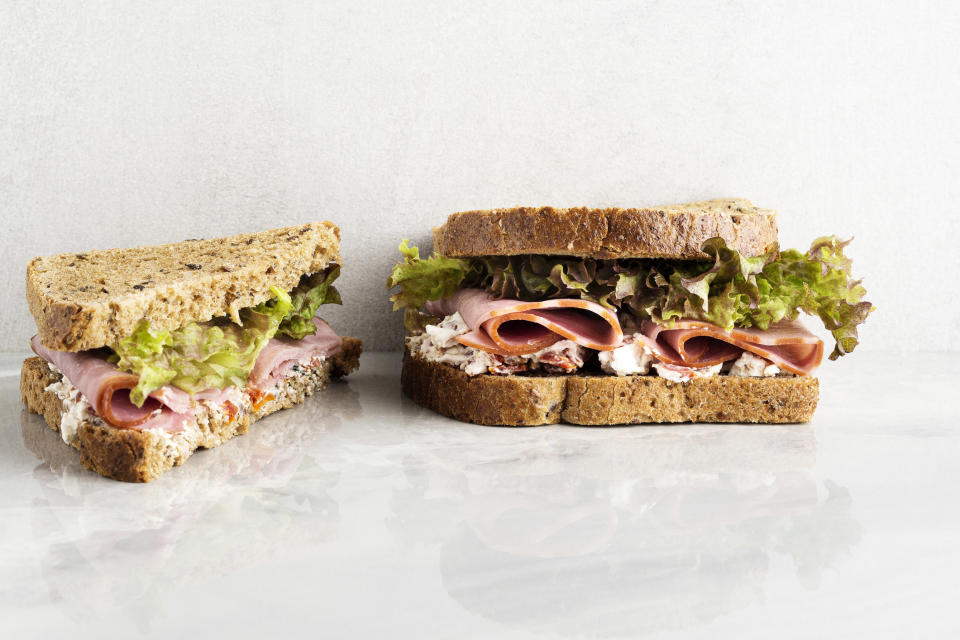 Sandwich with mayonnaise.