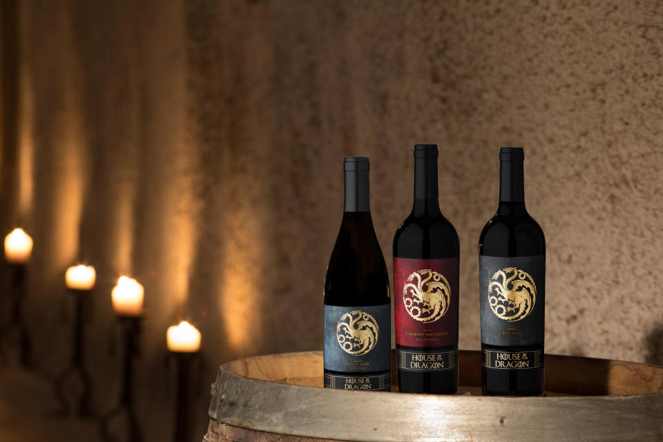 Curl up with a House of the Dragon wine while watching the hit HBO series. (Photo: Warner Bros. Consumer Products)