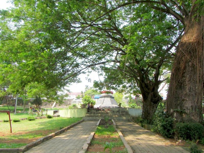 Green space: At first glance, there's nothing unusual about this 800-square-meter park at Teluk Betung Bay.