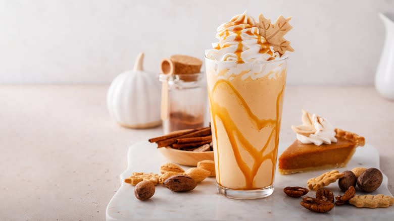 Pumpkin spice milkshake