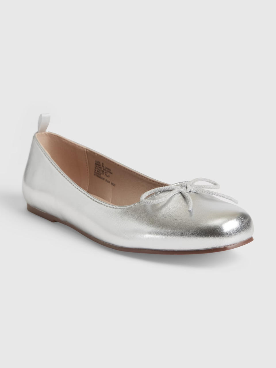 Gap Silver Leather Ballet Flats