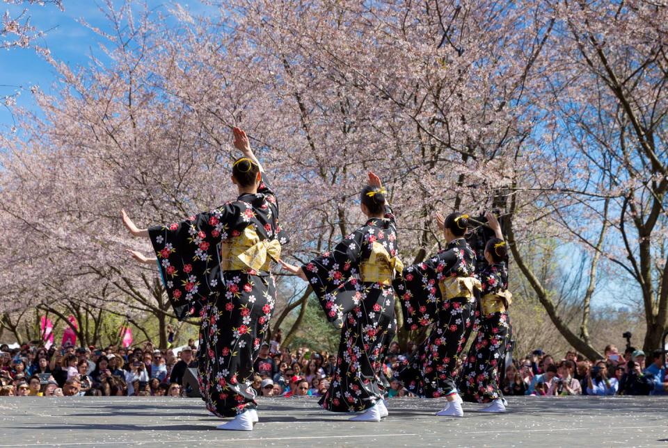<p><em>April 6 to 14</em></p><p><a href="http://japanphilly.org/programs/festivals/subaru-cherry-blossom-festival/" rel="nofollow noopener" target="_blank" data-ylk="slk:Subaru Cherry Blossom Festival;elm:context_link;itc:0;sec:content-canvas" class="link ">Subaru Cherry Blossom Festival</a>, hosted by the nonprofit organization Japan America Society of Greater Philadelphia, is full of events and activities celebrating Japanese culture including <a href="https://www.womansday.com/food-recipes/food-drinks/a55912/banana-sushi/" rel="nofollow noopener" target="_blank" data-ylk="slk:sushi-making;elm:context_link;itc:0;sec:content-canvas" class="link ">sushi-making</a> classes, a Taiko drumming beginners' workshop, and martial art performances. </p>
