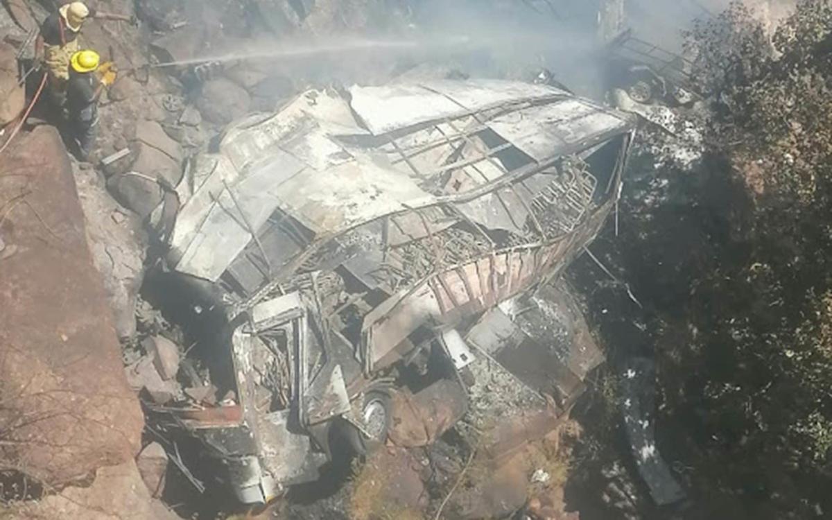 45 killed as bus falls from bridge in South Africa