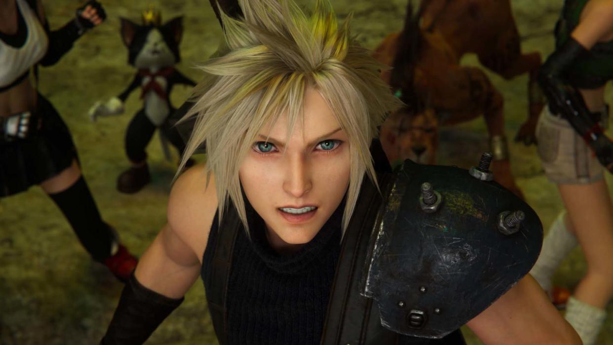  Cloud scowls up at the camera. 