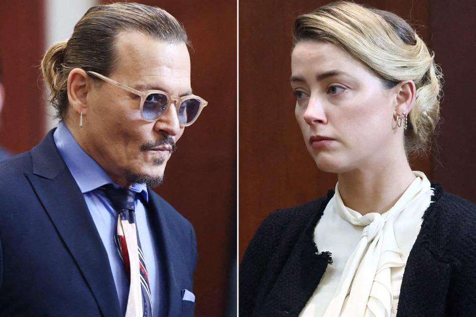  Jim LO SCALZO/POOL/AFP/Getty (2) Johnny Depp and Amber Heard during their 2022 defamation trial in Virginia