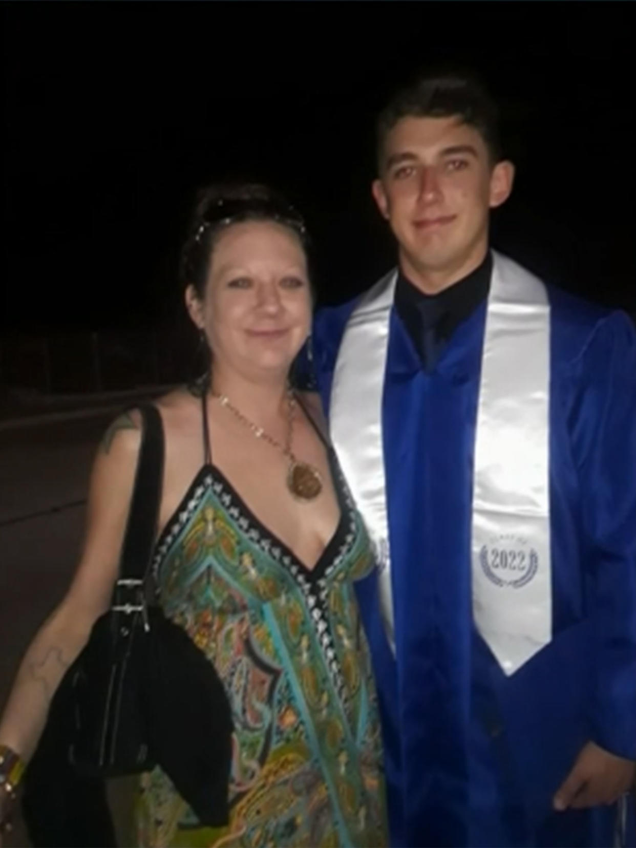 Chelsea Lantrip with her son, who is set to attend college at Texas A&M in the fall. (Chelsea Bell Lantrip / KXAS)