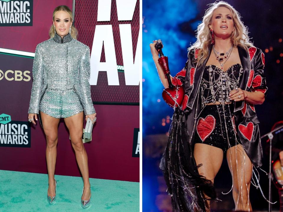 Carrie Underwood attends the 2023 CMT Music Awards.