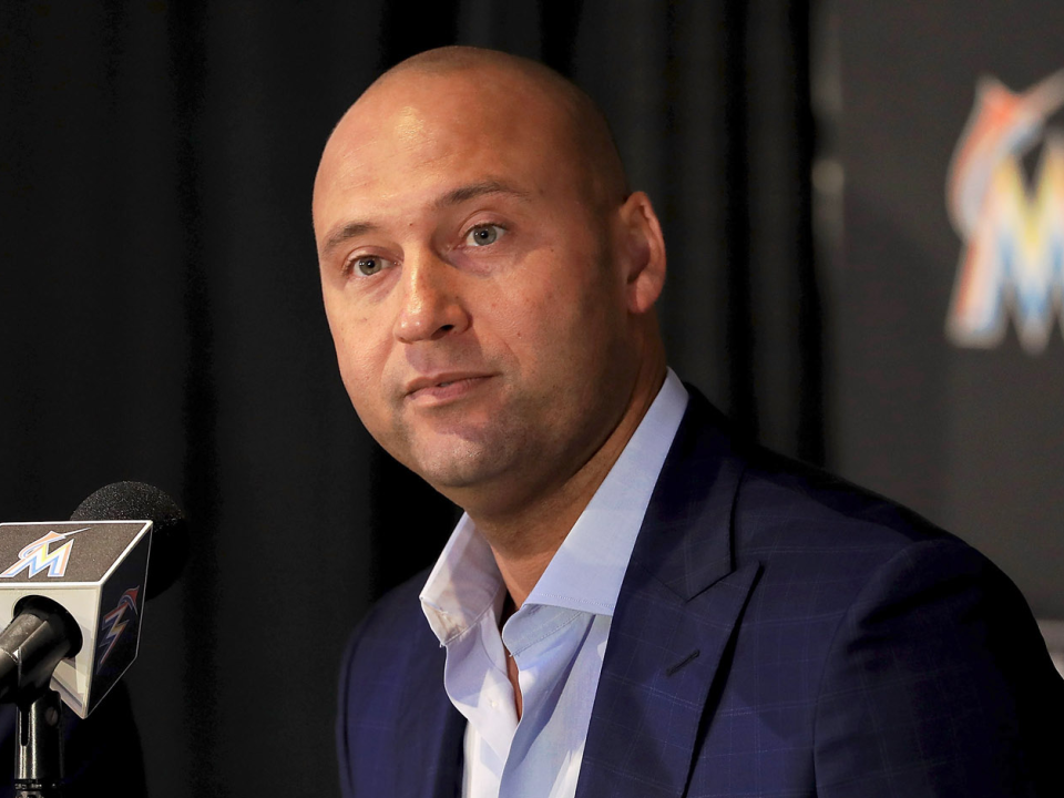 New Marlins owner Derek Jeter still isn't giving fans much reason for optimism. (AP)