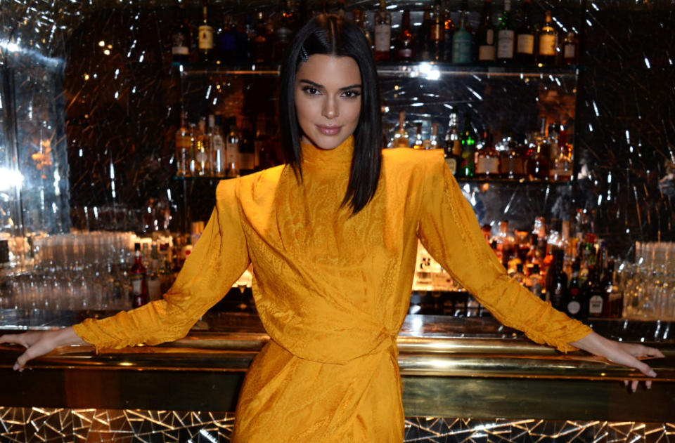 Kendall Jenner parties on Nov. 15, 2018, in London. (Photo: David M. Benett/Getty Images for Chaos SixtyNine)