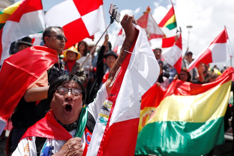 Protest against Bolivia's President Evo Morales in La Paz