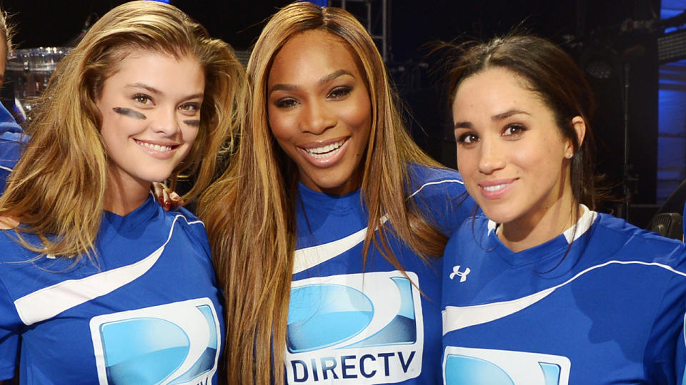 Serena Williams and Meghan Markle, pictured here at the the DirecTV Beach Bowl in 2014.