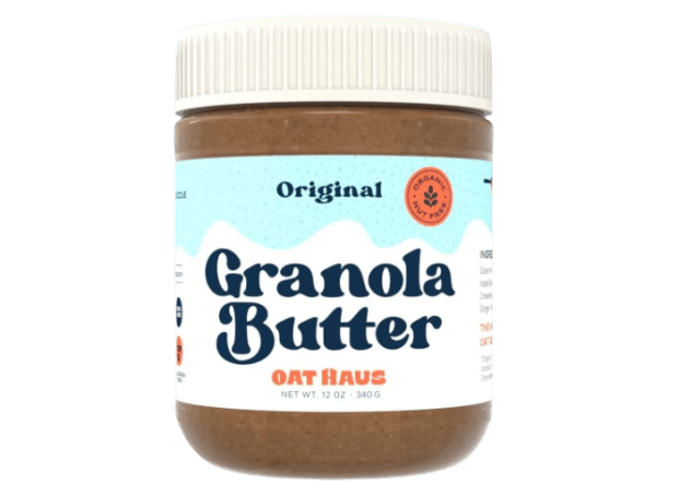 <p><a href="https://oat.haus/products/original-granola-butter" rel="nofollow noopener" target="_blank" data-ylk="slk:Oat Haus Granola Butter;elm:context_link;itc:0;sec:content-canvas" class="link ">Oat Haus Granola Butter</a></p>