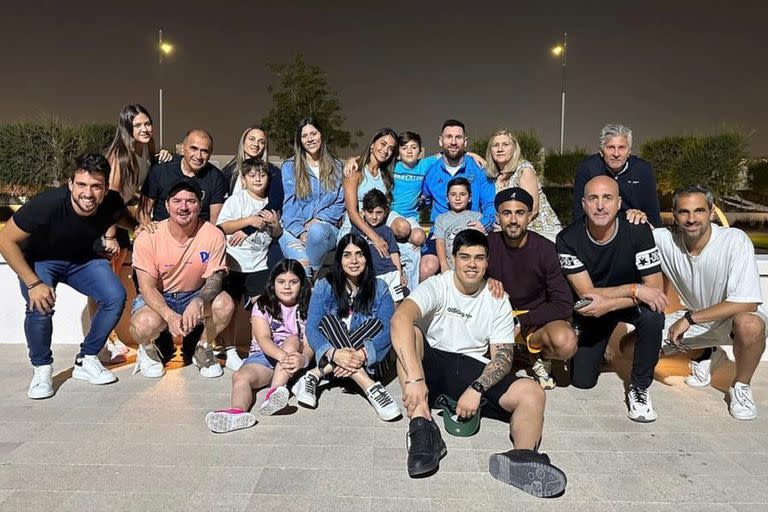 Lionel Messi disfrutó de un momento en familia luego de la victoria de Argentina ante Croacia