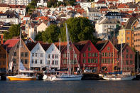 <b>7. Norway</b> <br>5-year price growth: 28.7 percent <br><br>Switzerland and Norway are the only European countries to make the list of the world's hottest housing markets. <br><br>Unlike most European nations that face a gloomy economic outlook, oil-rich Norway is set to expand 2.7 percent in 2012. Low interest rates have led citizens to take on debt to buy property contributing to a <a href="http://www.reuters.com/article/2012/03/30/norway-housing-idUSO9E8D801X20120330" rel="nofollow noopener" target="_blank" data-ylk="slk:jump in prices;elm:context_link;itc:0;sec:content-canvas" class="link ">jump in prices</a> that gained 6.8 percent year on year in March. <br><br>Another incentive for Norwegians to buy property is a 28 percent tax deduction on interest payments. An unexpected cut in interest rates to 1.5 percent in March further raises the risk of an already developing housing bubble. <br><br>In February, the <a href="http://www.reuters.com/article/2012/02/02/norway-imf-idUSO9E8C201B20120202" rel="nofollow noopener" target="_blank" data-ylk="slk:IMF warned that Norwegian home prices;elm:context_link;itc:0;sec:content-canvas" class="link ">IMF warned that Norwegian home prices</a> were up to 20 percent overvalued. According to government figures, housing prices are seen to be growing almost twice as fast as wages this year. Housing prices in the <a href="http://online.wsj.com/article/BT-CO-20120214-709032.html" rel="nofollow noopener" target="_blank" data-ylk="slk:west coast city of Stavanger;elm:context_link;itc:0;sec:content-canvas" class="link ">west coast city of Stavanger</a>, which is the capital of the country’s oil industry, rose 92 percent between 2005 and 2011. <br><br>Pictured left: The waterfront of Bergen, Norway.