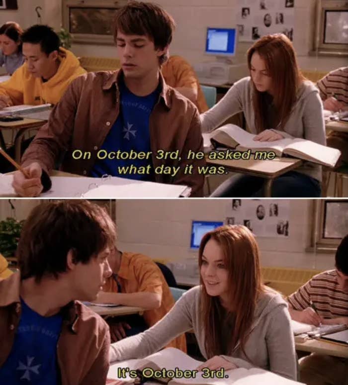 October 3rd meme from "Mean Girls"