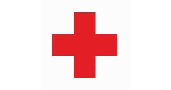 The red cross emblem, one of the most iconic logos