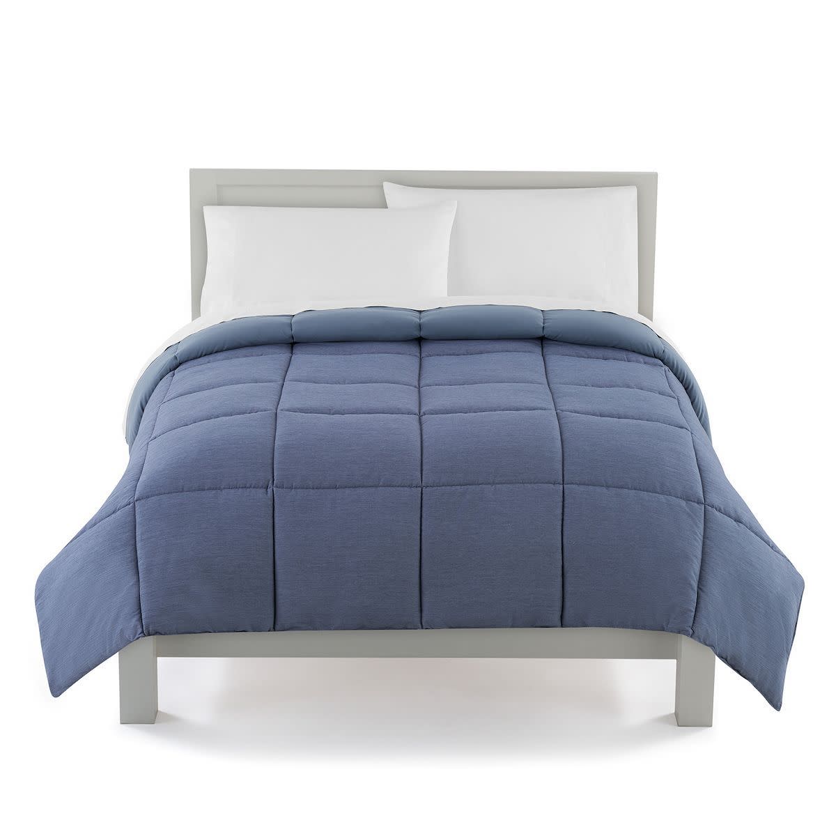 product shot of blue bedsheets by the big one