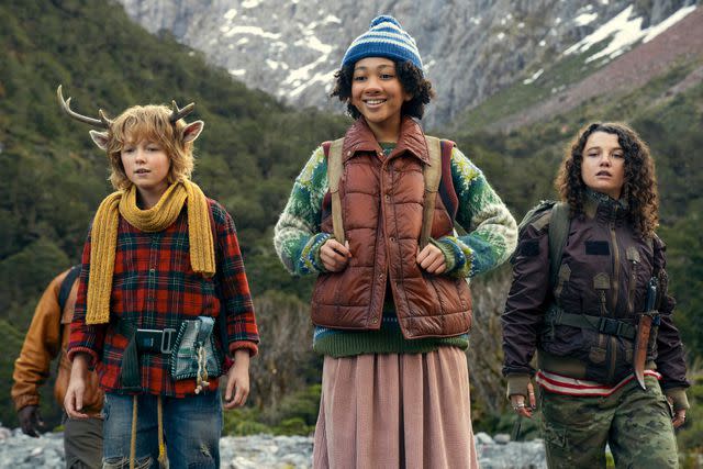 <p>Matt Klitscher/Netflix</p> From left: Christian Convery, Naledi Murray and Stefania LaVie Owen on 'Sweet Tooth'