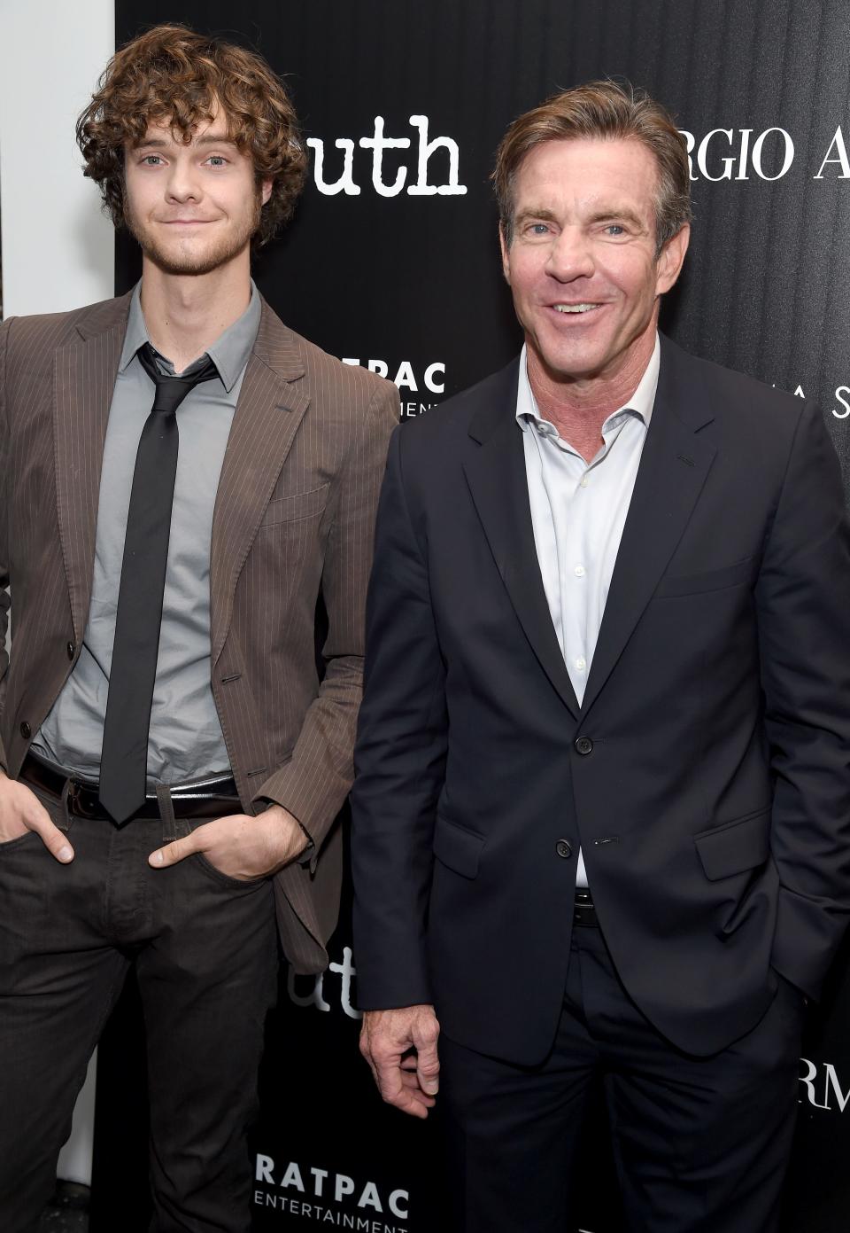 Jack Quaid with his father, actor Dennis Quaid.