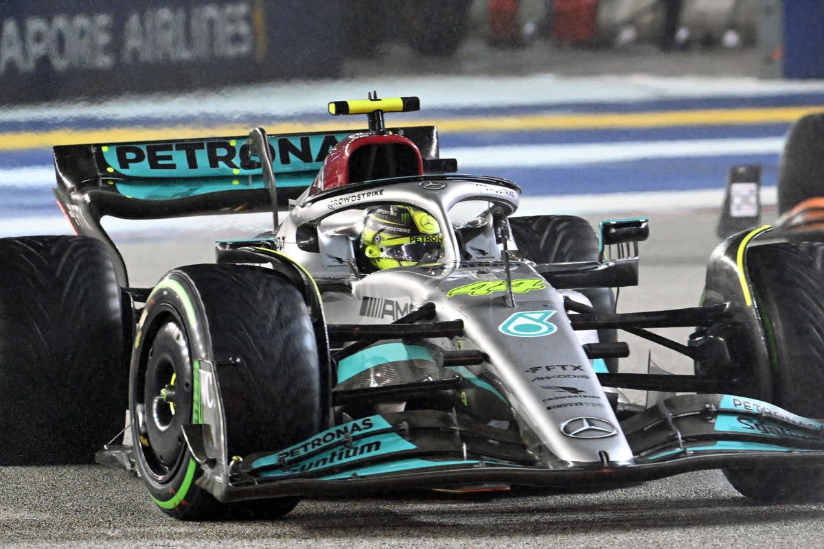 Lewis Hamilton finished ninth in Singapore  (AFP via Getty Images)