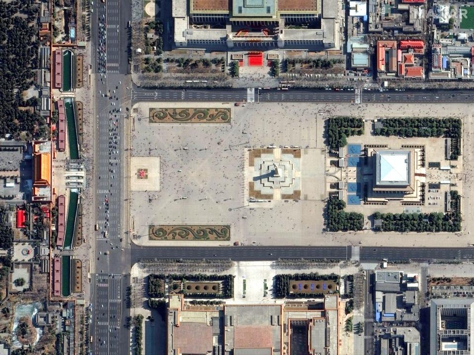 satellite images tiananmen square coronavirus