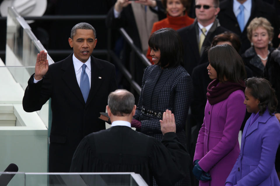 barack swearing in