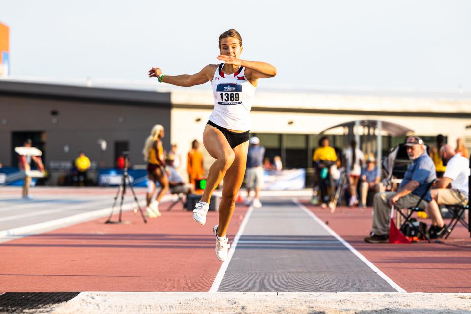 Texas Tech's Ruta Lasmane went 45 feet, 1/2 inch in the triple at Saturday's NCAA West Preliminary in Fayetteville, Arkansas. Lasmane's mark was third best in the field, qualifying her for the NCAA outdoor championships June 8-11 in Eugene, Oregon.