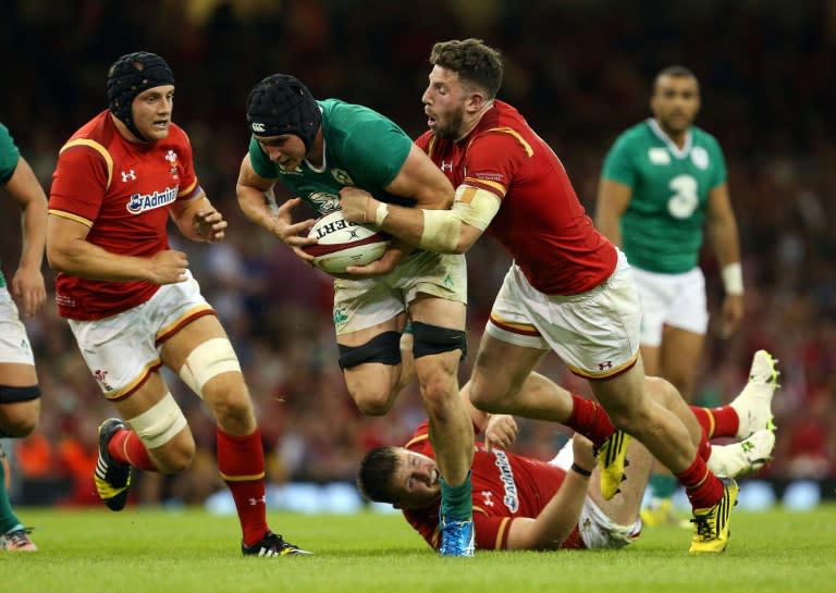 Tommy O'Donnell (C) will start against Wales having not played for Ireland since dislocating his hip against the same opponents in their World Cup warm-up win in Cardiff in August