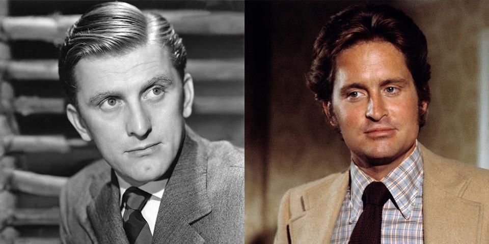 Kirk Douglas and Michael Douglas at 30