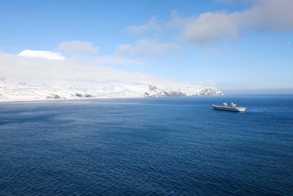 HMS Prince of Wales Norway Jan Mayen Island Arctic