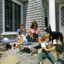 <p>President John F. Kennedy, son John F. Kennedy Jr., first lady Jacqueline Kennedy, and daughter Caroline Kennedy with family dogs in Hyannis Port, Mass., Aug. 1963. (Photo: Cecil Stoughton/White House/John Fitzgerald Kennedy Library and Museum) </p>