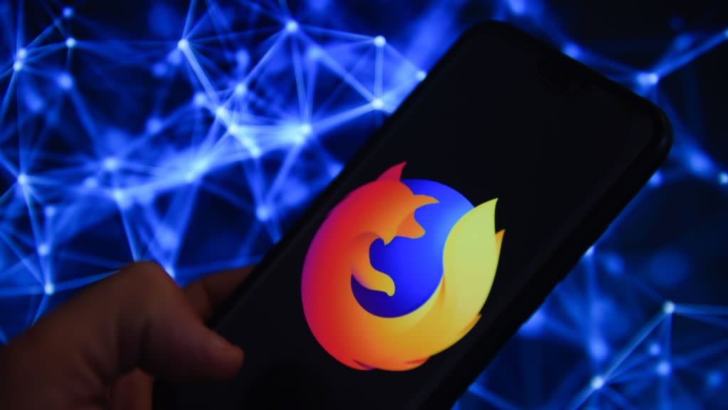  In this photo illustration, the Mozilla Firefox logo is seen displayed on an Android mobile phone. 