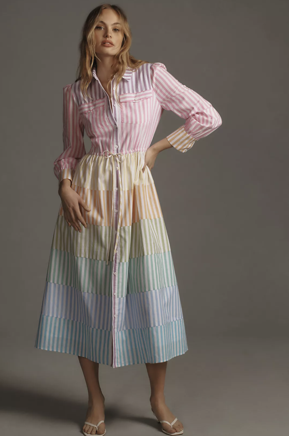 English Factory Long-Sleeve Midi Dress (Photo via Anthropologie)